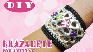 Tutorial BrazaletePulsera con anillas [upl. by Neltiac]