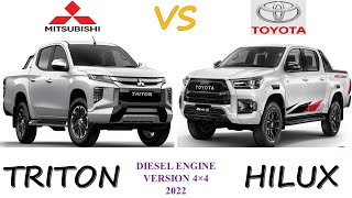 ALL NEW Mitsubishi TRITON Vs Toyota HILUX  Which one is better [upl. by Masha627]