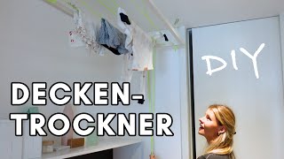 Bau deinen eigenen hängenden Wäscheständer  DIY DECKENTROCKNER  WÄSCHESTÄNDER AN DER DECKE [upl. by Arraeis]