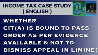 Whether CITA is bound to pass order as per evidence available amp not to dismiss appeal in limine [upl. by Oderfliw973]