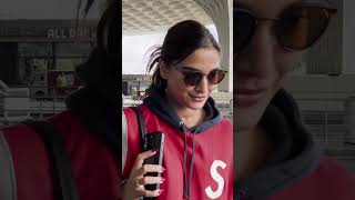 Saiee Manjrekar’s airport arrival Stylish and on point🔥🔥saieemmanjrekar viralvideo viralshorts [upl. by Beth]