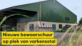 Nieuwe bewaarschuur op plek van varkensstal [upl. by Ahtebbat]