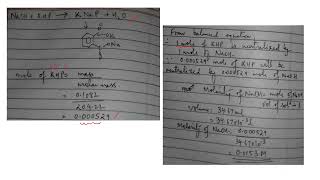 The concentration of a certain sodium hydroxide solution was determined by using the solution to tit [upl. by Regine]