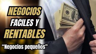 7 Negocios Rentables para Emprendedores con poco Capital [upl. by Tdnarb]