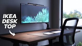 My DIY Custom Wood Stained IKEA Standing Desk [upl. by Harcourt]