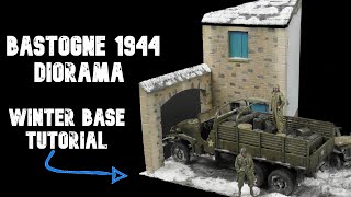 135 Scale Bastogne Diorama Tutorial  Winter and snow diorama base guide [upl. by Niattirb171]