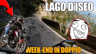 UN FINE SETTIMANA IN DOPPIO SULLE RIVE DEL LAGO DISEO  HONDA CB125R  Motovlog ITA [upl. by Feldt860]