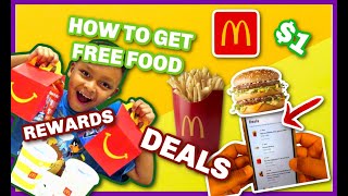 How to DOWNLOADUSE the MCDONALDS APP to get FREE food deals and rewards [upl. by Haonam]