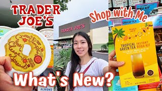 NEW at trader joes shop with me healthy grocery haul trader joes haul TJ’s fall items date 2024 [upl. by Retrac]