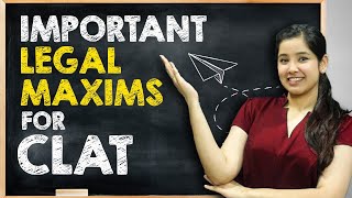 CLAT 2019  Important Legal Maxims  DU LLB AILET Law Entrance Exam [upl. by Essilem]