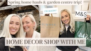 SHOP WITH ME amp HOME HAULS Garden centre visit  MampS  Primark Home styling Easter Spring ideas 2023 [upl. by Sualkin]