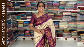 Semi Kanchipuram sarees Apavaranam 23 November 2024 [upl. by Juback107]