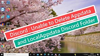 Discord  Unable to Delete Appdata and LocalAppdata Discord Folder [upl. by Arrik]