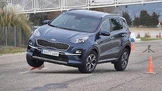 KIA Sportage 2018  Maniobra de esquiva moose test y eslalon  km77com [upl. by Johna639]