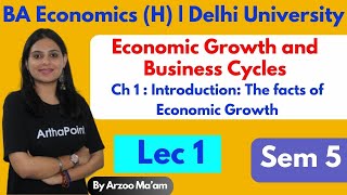 Lec 1  Theory of Economic Growth  Economic Growth and Business Cycles  Sem 5 BAH Economics DU [upl. by Suhpesoj]