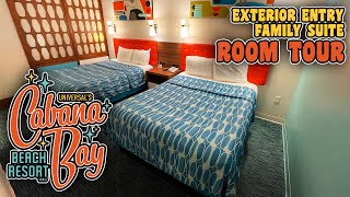 Exterior Entry Family Suite Room Tour  Universal’s Cabana Bay Beach Resort [upl. by Walley]