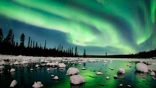 Northern light in Swedish Lapland  real time video [upl. by Regnig]