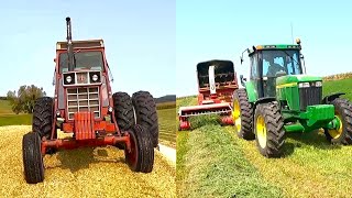 Chopping Corn and Hay Silage On The Same Day Two Crops In One Day 2024 Fall Harvest [upl. by Novikoff]