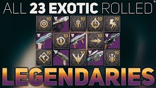 ALL Exotic Rolled Legendary Weapons Curated Rolls  Destiny 2 Forsaken [upl. by Christal]