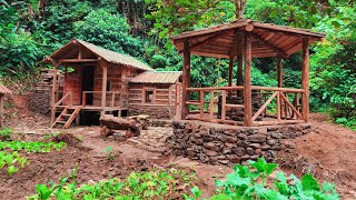 Build a house from start to finish alone in the forest [upl. by Ahsiri]