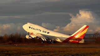 kalitta Air 747 Golden Hour departure YHM [upl. by Cence]