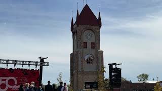 Buresh Immigration Clock rings in Czech Village in Cedar Rapids Iowa [upl. by Nalo]