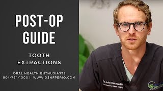 PostOperative Guide to Tooth Extractions With or Without Bone Grafting  Dr John W Thousand IV [upl. by Vern]