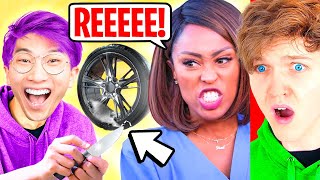 Kid FLATTENS MOMS TIRE To SKIP TEST He Instantly Regrets It LANKYBOX REACTS TO DHAR MANN [upl. by Jayme163]