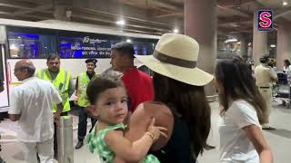 Priyanka Chopra Arrives In India With Daughter Malti Marie Gets Papped At Airport WATCH [upl. by Lilak]