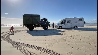 DDR ROBUR LD2002 Exmo 4x4 nach Dänemark Van Life  Naturnære oplevelser  Børsmose Strand Camping [upl. by Sandstrom]