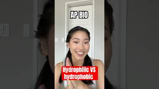 AP Bio Part 6 Hydrophilic VS Hydrophobic💧🚫 apbio biology apbiology fyp foryou [upl. by Maure]