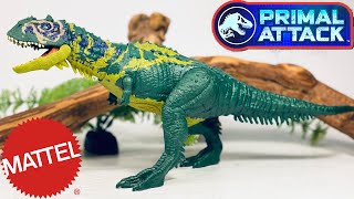 Mattel Primal Attack Sound Strike Majungasaurus Review Jurassic World [upl. by Odlanar8]