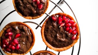 Chocolate tart recipe  how to make tart without a tart mould [upl. by Gotthard261]