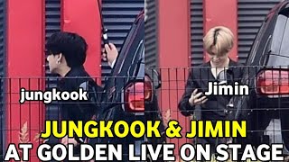 BTS jungkook amp jimin Arrived at GOLDEN LIVE ON STAGE BTS Jungkook Live Concert 20231120 [upl. by Niamert385]