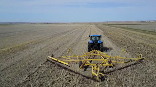 Phillips Rotary Harrow in Action  HPHansen Farms Ltd 2017 [upl. by Ettenig]