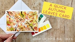 Quick Watercolour Autumn Leaves [upl. by Derte]