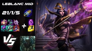 MID LeBlanc vs Pyke  EU Challenger Patch 1410 [upl. by Attelrahs]