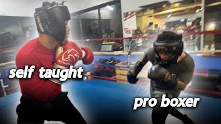 SELF TAUGHT versus PRO BOXER PART TWO [upl. by Noell127]