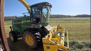 Chopping triticale amp hauling manure [upl. by Bartlet]