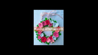 Making of felt wreath [upl. by Grindle]