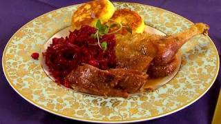 Rezept Ente mit GranatapfelRotkohl selber machen  Hauptgang für Menü zu Weihnachten [upl. by Morehouse]