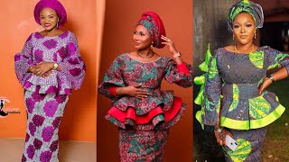 SKIRT AND BLOUSE STYLES FOR STYLISH LADIES ANKARA SKIRT AND BLOUSE DESIGNS PUPLUM TOPS STYLES Vol2 [upl. by Jet]