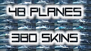 4K Ace Combat 7  All Planes amp Skins All DLC [upl. by Joerg720]