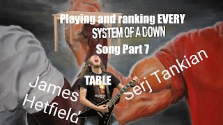 Playing and ranking EVERY SYSTEM OF A DOWN SONG PART 7  TABLE [upl. by Karney]