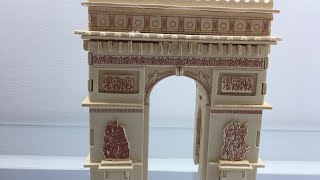 DIY Miniature TRIUMPHAL ARCH  Woodcraft Construction Kit [upl. by Naes]