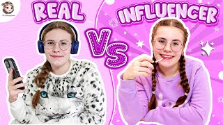 INFLUENCER VS REAL 😁 Hannahs Tag zwischen Lernen Sport und Beauty Was ist real was fake [upl. by Nissy]