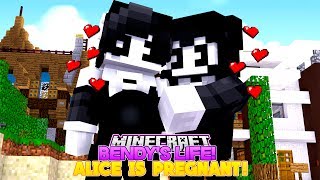 Minecraft BENDYS LIFE 7BENDY AND ALICE ANGEL ARE EXPECTING A BABY Baby Leah Adventures [upl. by Joscelin]