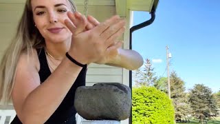 ASMR Giving a Rock a MassageHaircut [upl. by Oswin]