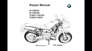 Manual BMW 1100RT 1100RS 850 1100GS 850 1100R Libro del taller [upl. by Jeremiah879]