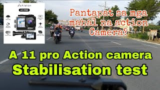 A11 PRO Action Camera  Stabilisation test NO CUT naka mount sa top box 4k 30fps [upl. by Pallua]